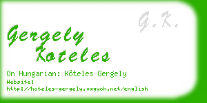 gergely koteles business card